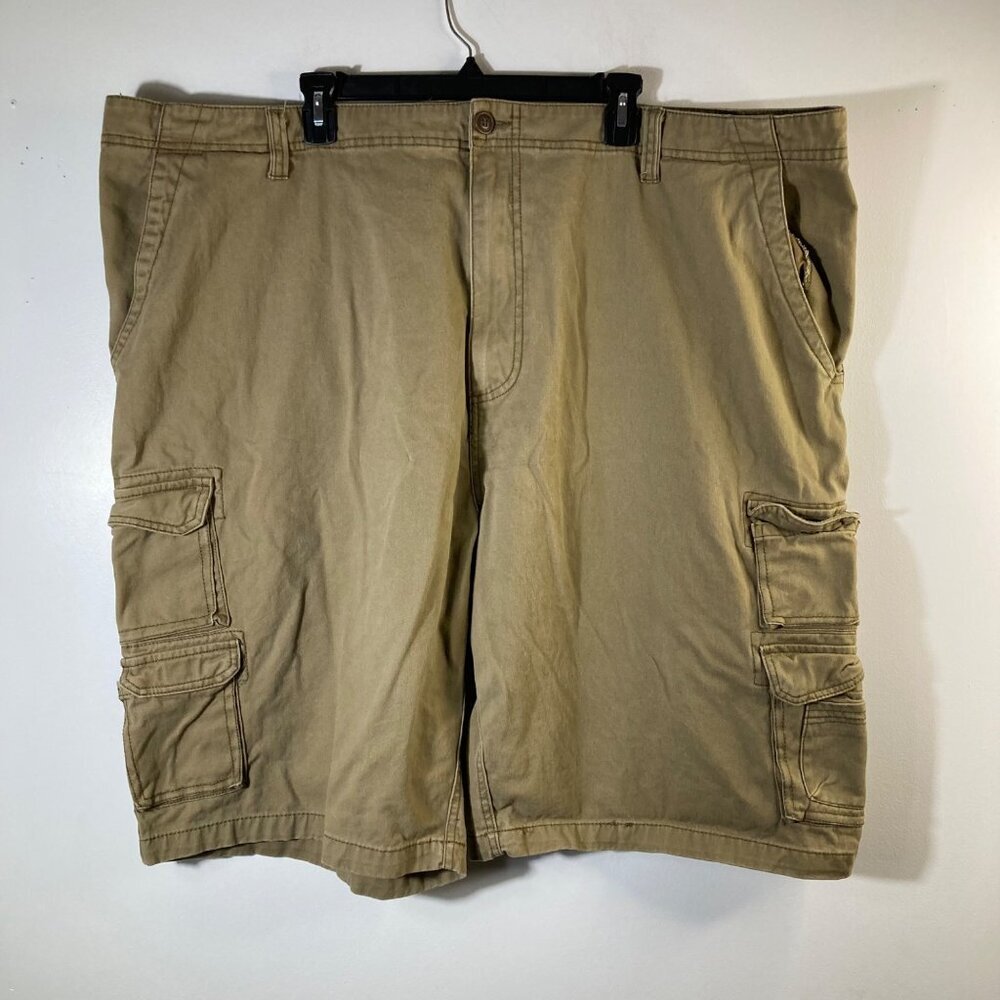 Mens Plugg Cotton Cargo‎ Shorts Brown 50